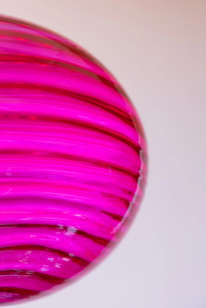 Swirled Glass Easyfit Ceiling Light Shade in Pink - Image 3