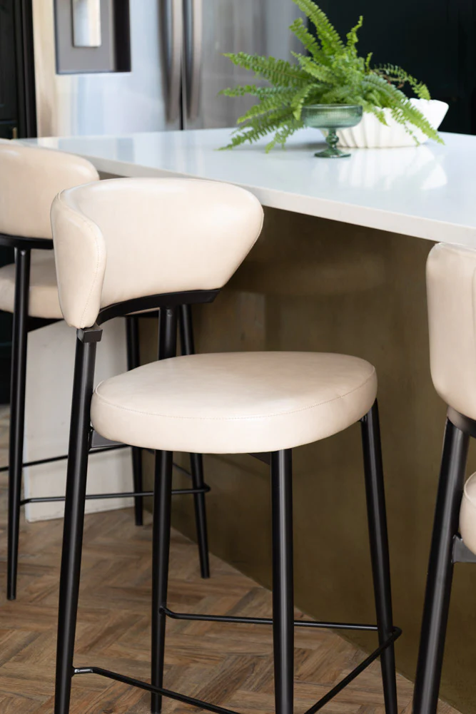 The Blake Bar Stool In Champagne Neutral - Image 3
