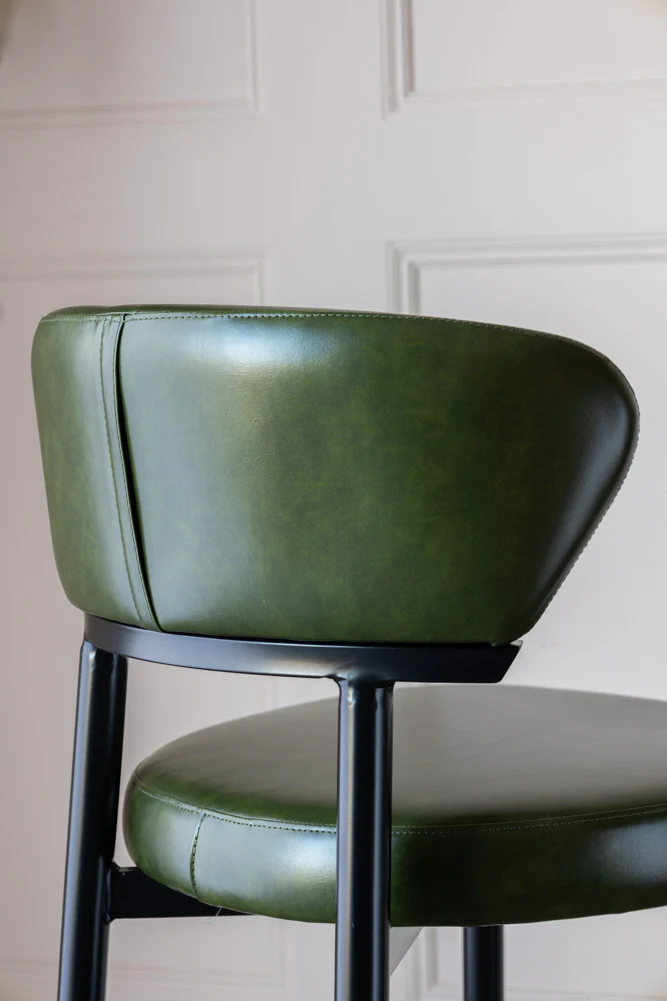 The Blake Bar Stool In Forest Green - Image 7