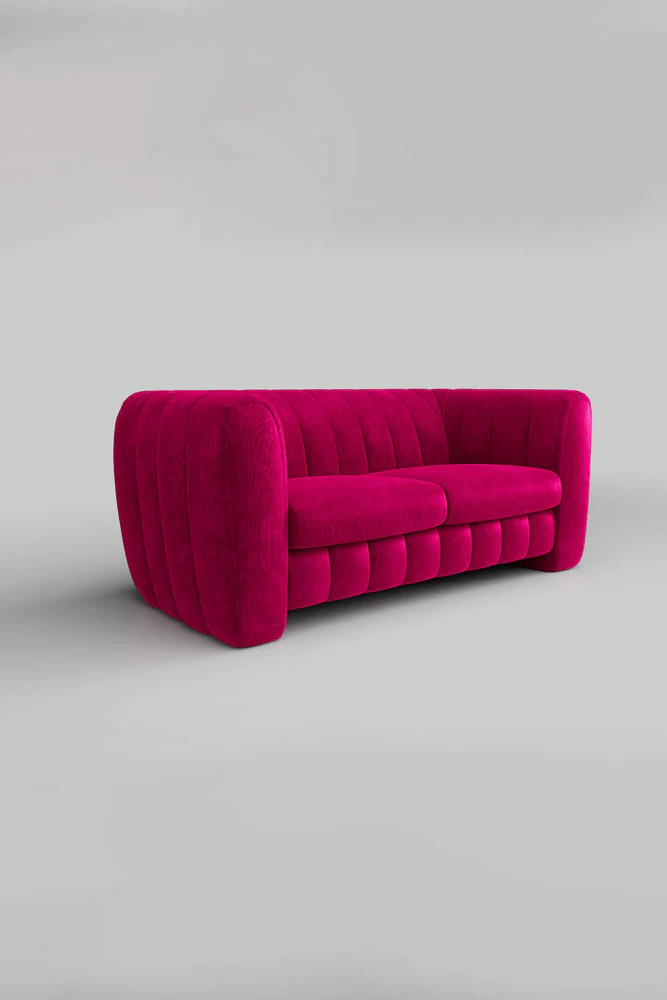 The Bowie Large Sofa In Luxe Needlecord Velvet Harry's Pink - Image 3
