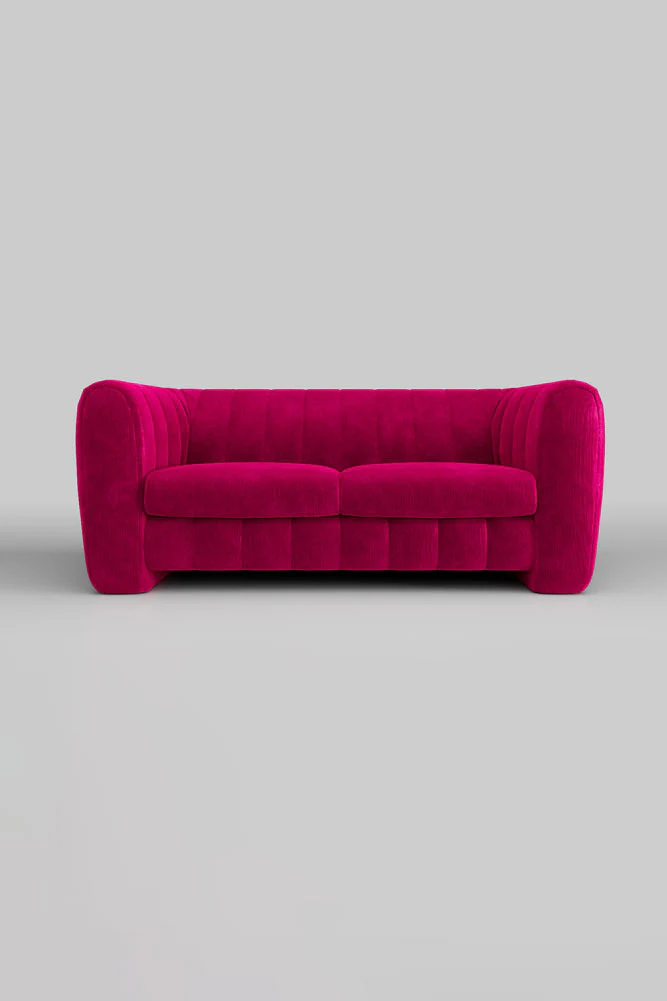 The Bowie Large Sofa In Luxe Needlecord Velvet Harry's Pink - Image 5