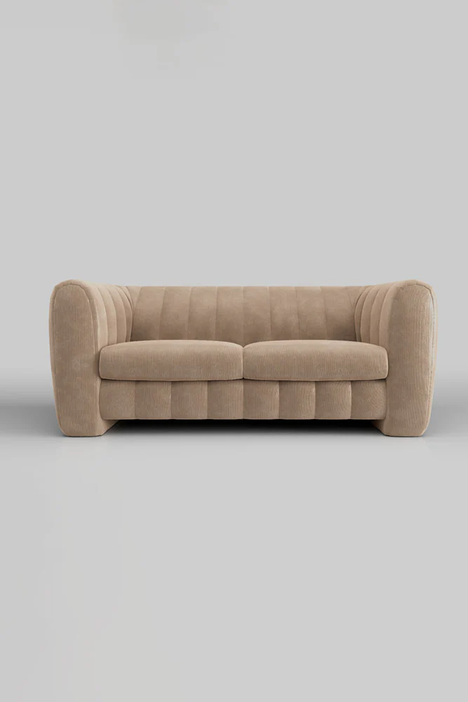The Bowie Large Sofa In Luxe Needlecord Velvet Natural Whisper - Image 3