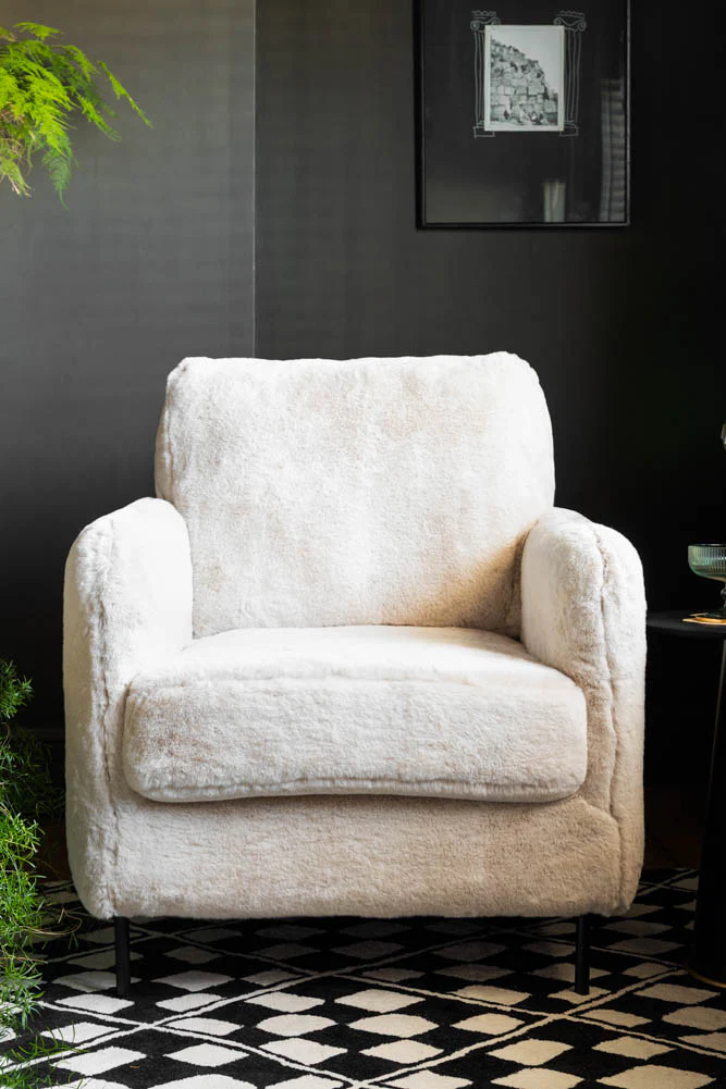 The Edie Faux Fur Armchair - Image 2