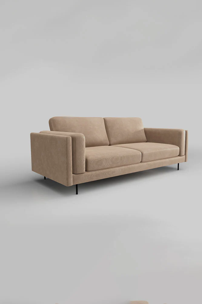 The Grace Large Sofa In Luxe Needlecord Velvet Natural Whisper - Image 3