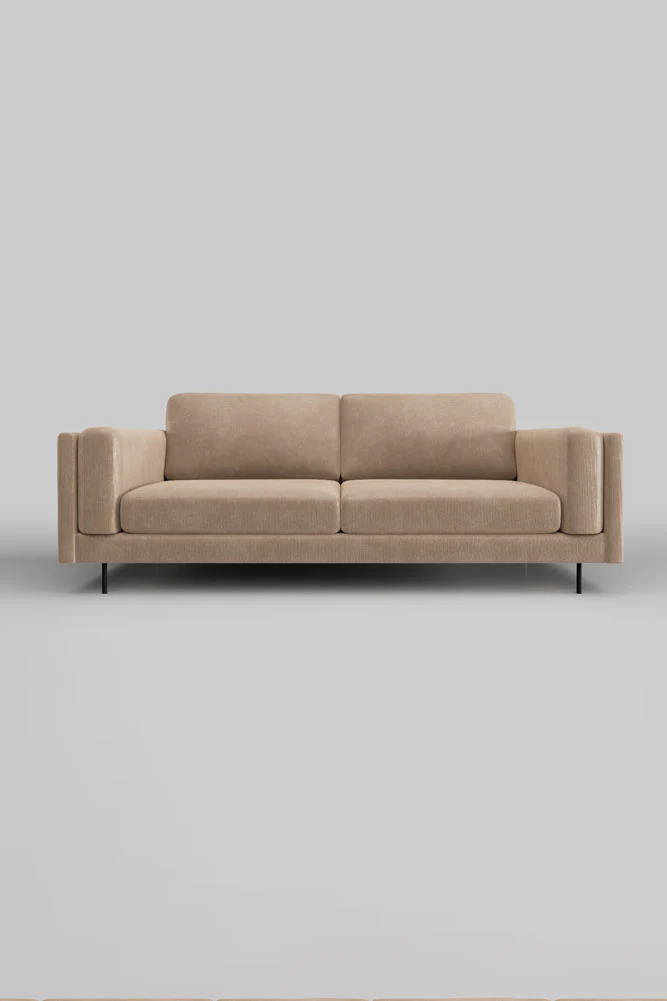 The Grace Large Sofa In Luxe Needlecord Velvet Natural Whisper - Image 4
