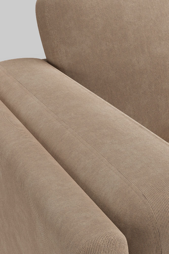 The Grace Large Sofa In Luxe Needlecord Velvet Natural Whisper - Image 5