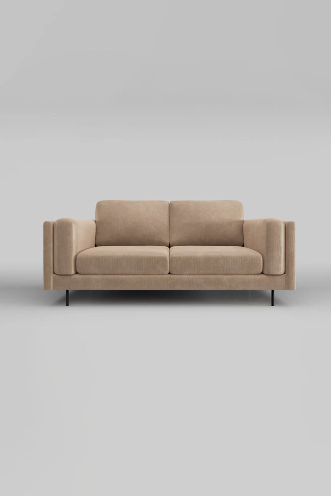 The Grace Medium Sofa In Luxe Needlecord Velvet Natural Whisper - Image 4