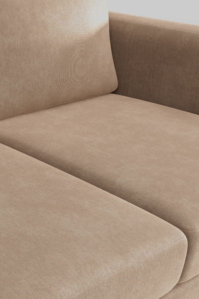 The Grace Medium Sofa In Luxe Needlecord Velvet Natural Whisper - Image 5