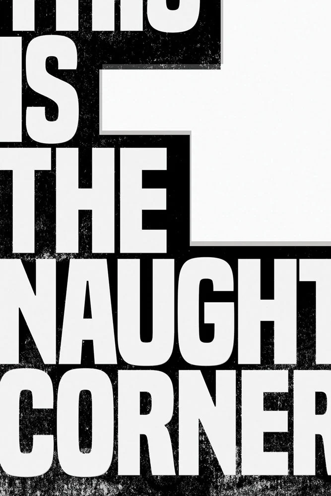 This Is The Naughty Corner Monochrome Art Print - Unframed - Image 4