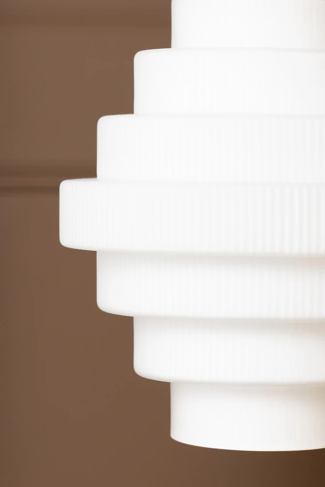 Tiered Opal Glass Easyfit Ceiling Light Shade - Image 5