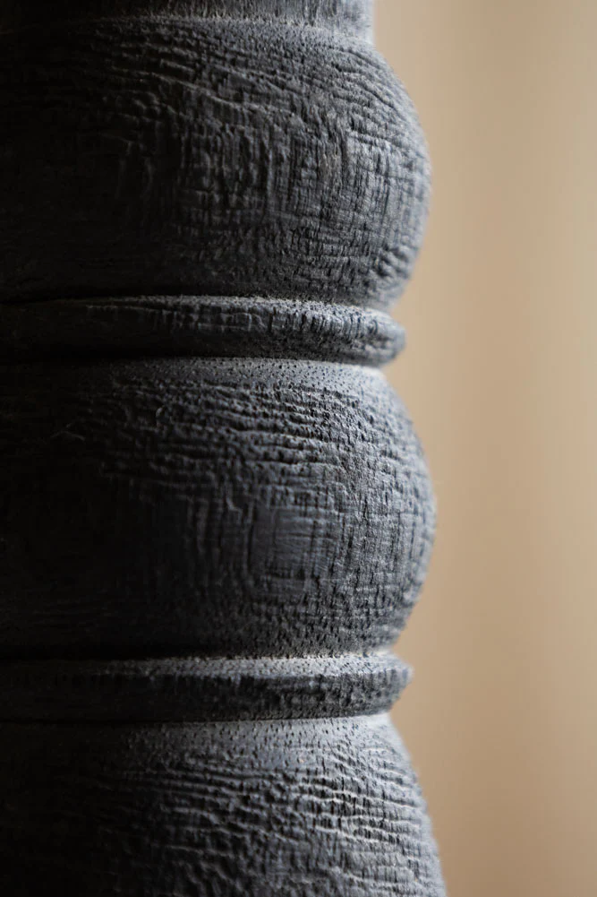 Traditional Black Candle Holder - Tall - Image 4