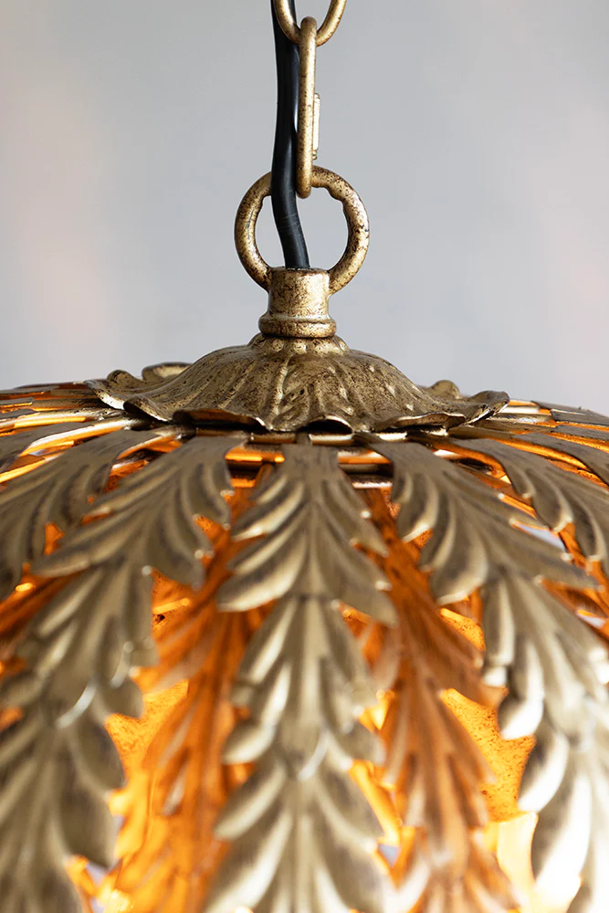 Tropical Leaf Ceiling Pendant Light - Image 3