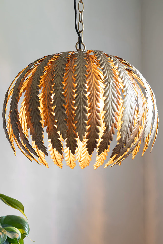 Tropical Leaf Ceiling Pendant Light - Image 6