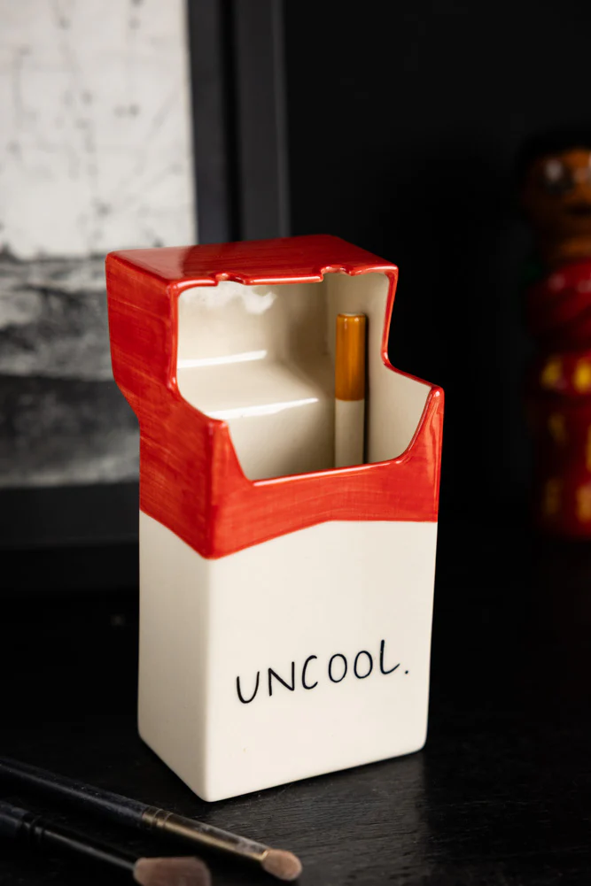 Uncool Cigarette Packet Ceramic Ornament