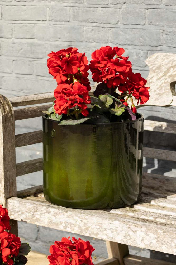 Vibrant Green Upcycled Steel Plant Pot - Available in 3 Sizes - Image 7