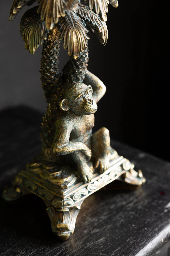 Vintage Gold Monkey Candelabra - Image 5