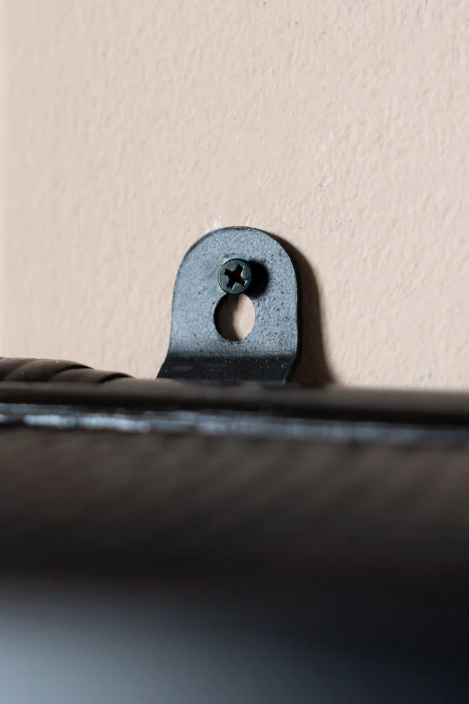Vintage-Inspired Black Rattan Wall Shelf - Image 6