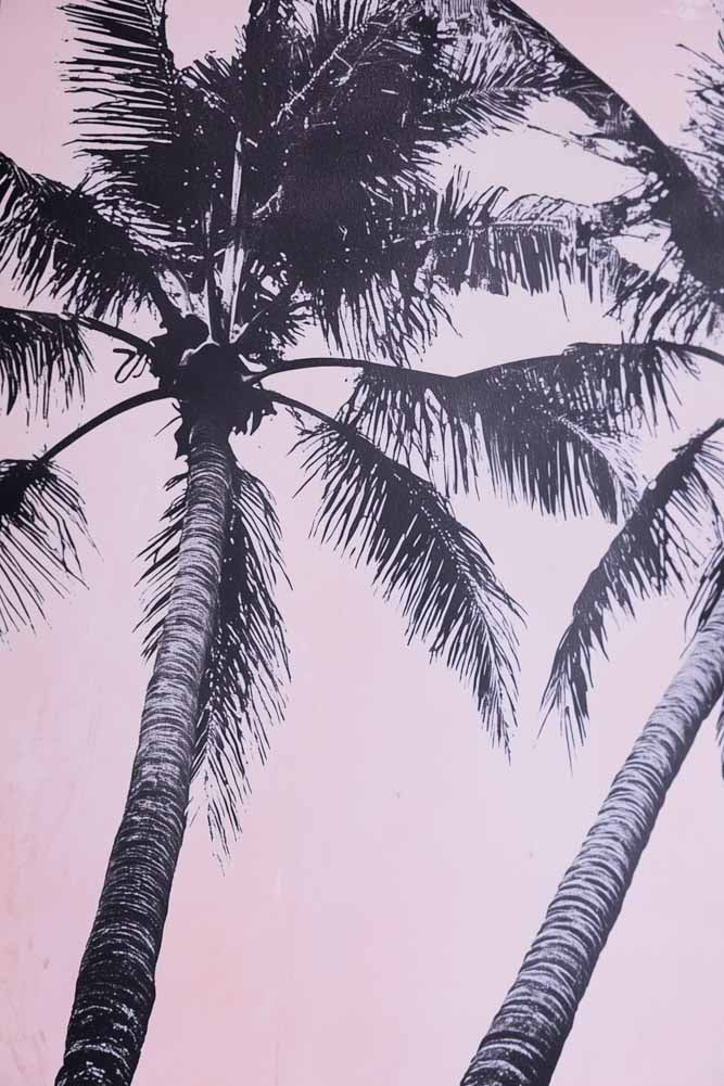 Vintage Pink Palms 50cm x 50cm Art Print - Available in 4 Options - Image 3