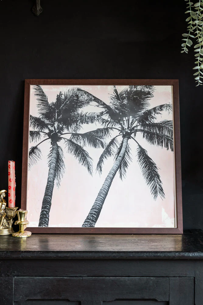 Vintage Pink Palms 50cm x 50cm Art Print - Available in 4 Options - Image 5