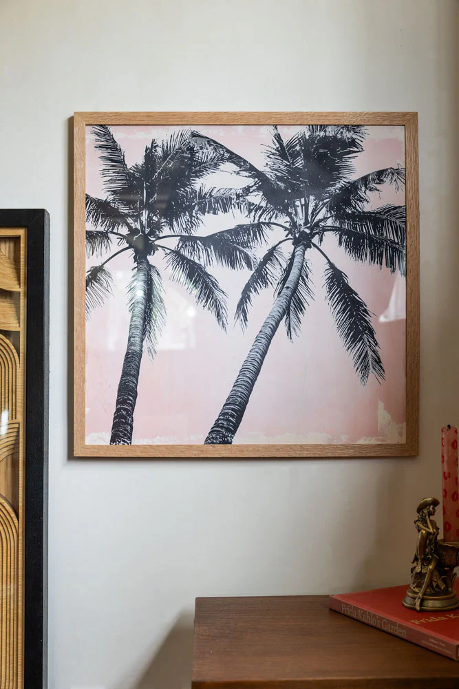Vintage Pink Palms 50cm x 50cm Art Print - Available in 4 Options - Image 7