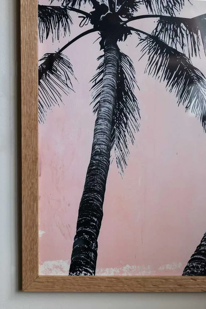 Vintage Pink Palms 50cm x 50cm Art Print - Available in 4 Options - Image 9