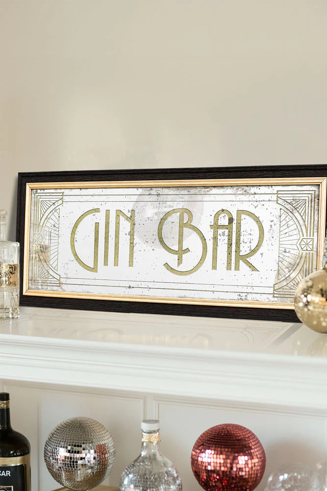Vintage-Style Gin Bar Mirror - Image 2