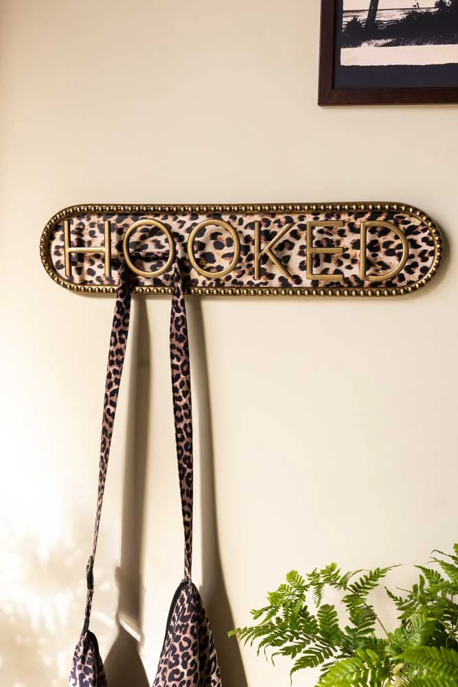Vintage-Style Leopard Print Wall Hooks