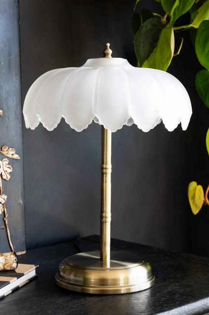 White & Gold Desert Table Lamp - Image 2
