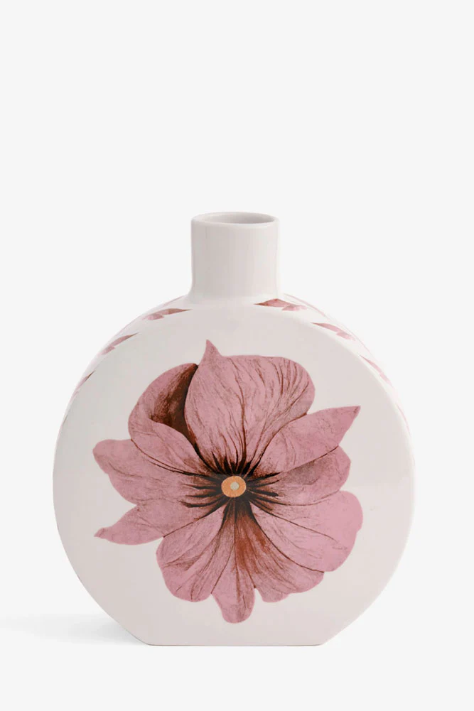 White & Pink Floral Vase - Image 4