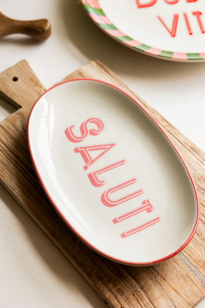 White Saluti Plate - Image 2