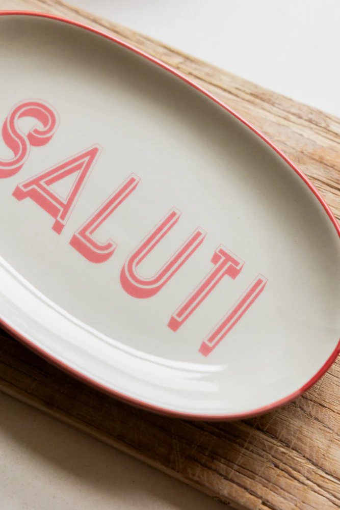 White Saluti Plate - Image 3