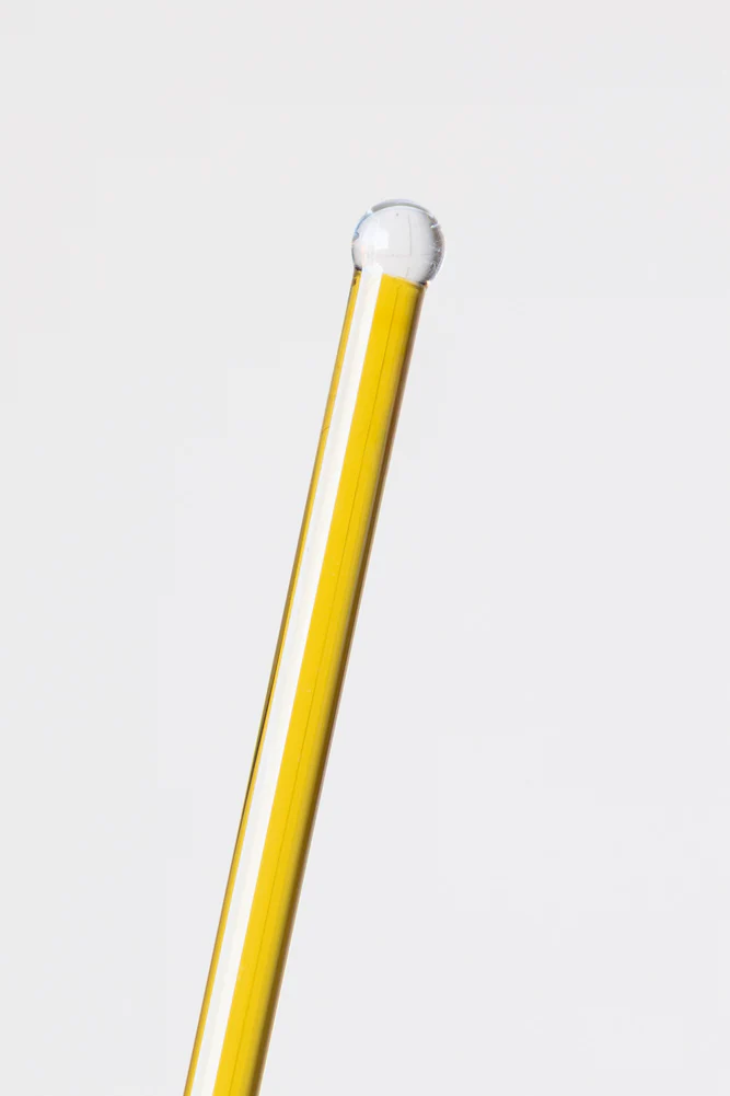 Yellow Glass Cocktail Stirrer - Image 5