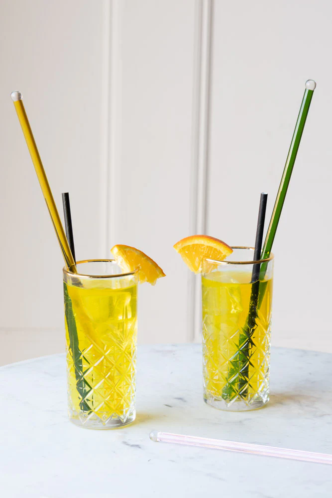 Yellow Glass Cocktail Stirrer - Image 7
