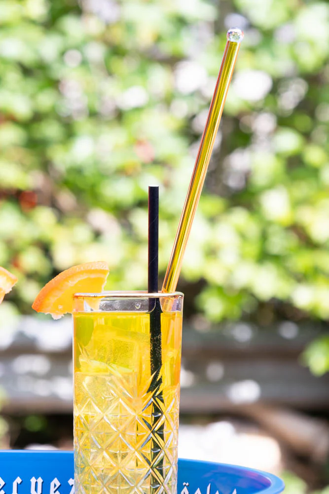Yellow Glass Cocktail Stirrer - Image 8