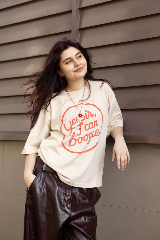 Yes, Sir, I Can Boogie T-Shirt in Oat - Available in 6 Sizes - Image 2