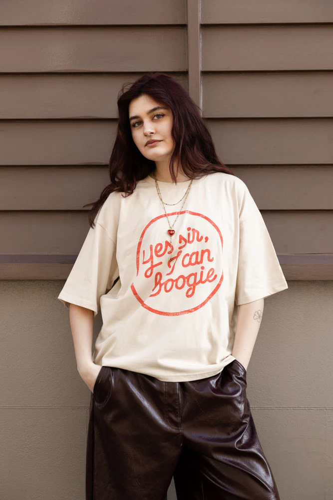 Yes, Sir, I Can Boogie T-Shirt in Oat - Available in 6 Sizes - Image 3