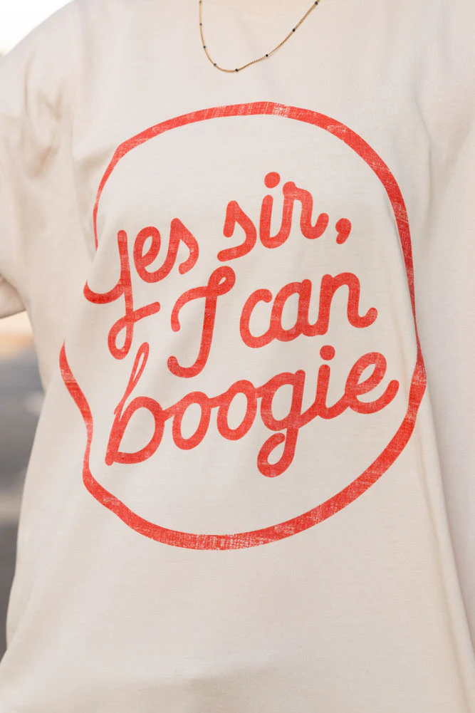 Yes, Sir, I Can Boogie T-Shirt in Oat - Available in 6 Sizes - Image 6
