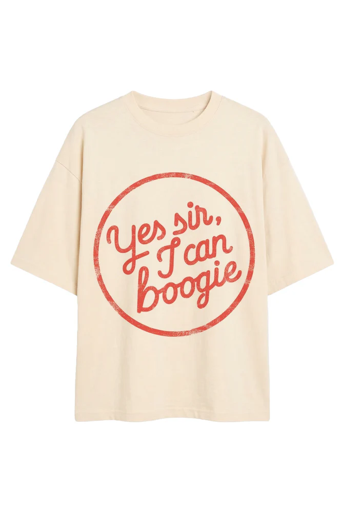 Yes, Sir, I Can Boogie T-Shirt in Oat - Available in 6 Sizes - Image 9