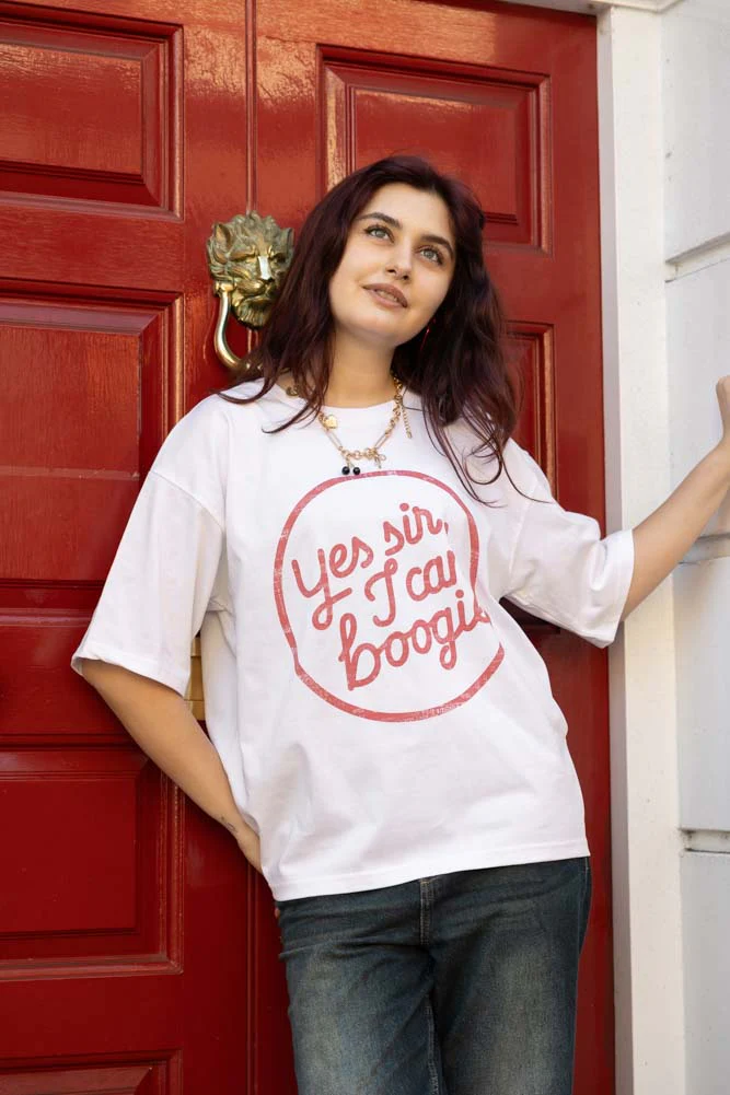Yes, Sir, I Can Boogie T-Shirt in White - Available in 6 Sizes - Image 5