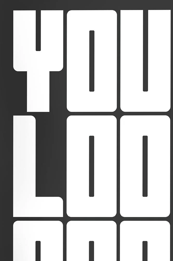You Look Cool Black & White Art Print - Unframed - Image 4